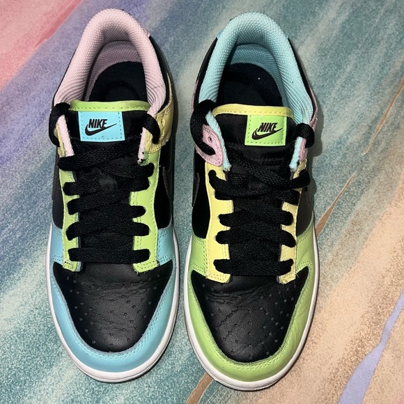 Nike Dunk Low Retro SE Free 99 Black Multi Candy size 4Y / women’s size 5.5 - Picture 5 of 9